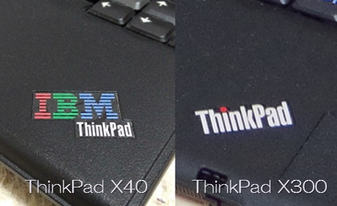 ThinkPad X40とThinkPad X300のロゴ